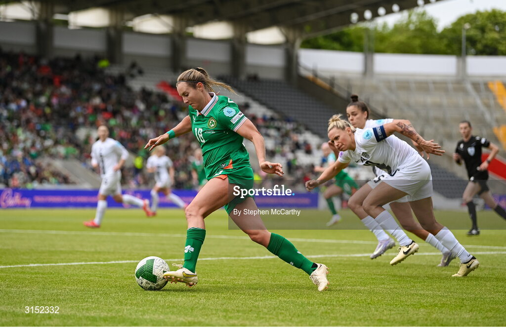 3 June 2025; Kyra Carusa of Republic of Ireland during the UEFA Women's Nations League, League B match between Republic of Ireland and Slovenia at Páirc Uí Chaoimh in Cork. Photo by Stephen McCarthy/Sportsfile
