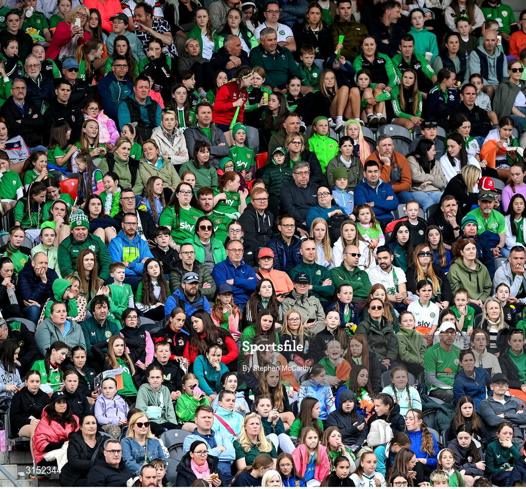 3 June 2025; Supporters during the UEFA Women's Nations League, League B match between Republic of Ireland and Slovenia at Páirc Uí Chaoimh in Cork. Photo by Stephen McCarthy/Sportsfile