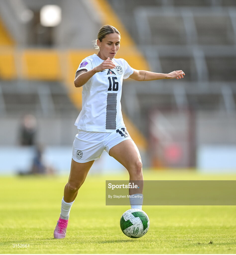 3 June 2025; Kaja Eržen of Slovenia during the UEFA Women's Nations League, League B match between Republic of Ireland and Slovenia at Páirc Uí Chaoimh in Cork. Photo by Stephen McCarthy/Sportsfile
