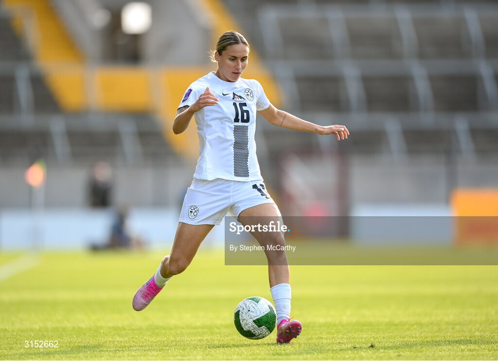 3 June 2025; Kaja Eržen of Slovenia during the UEFA Women's Nations League, League B match between Republic of Ireland and Slovenia at Páirc Uí Chaoimh in Cork. Photo by Stephen McCarthy/Sportsfile