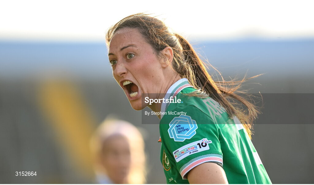 3 June 2025; Megan Campbell of Republic of Ireland during the UEFA Women's Nations League, League B match between Republic of Ireland and Slovenia at Páirc Uí Chaoimh in Cork. Photo by Stephen McCarthy/Sportsfile