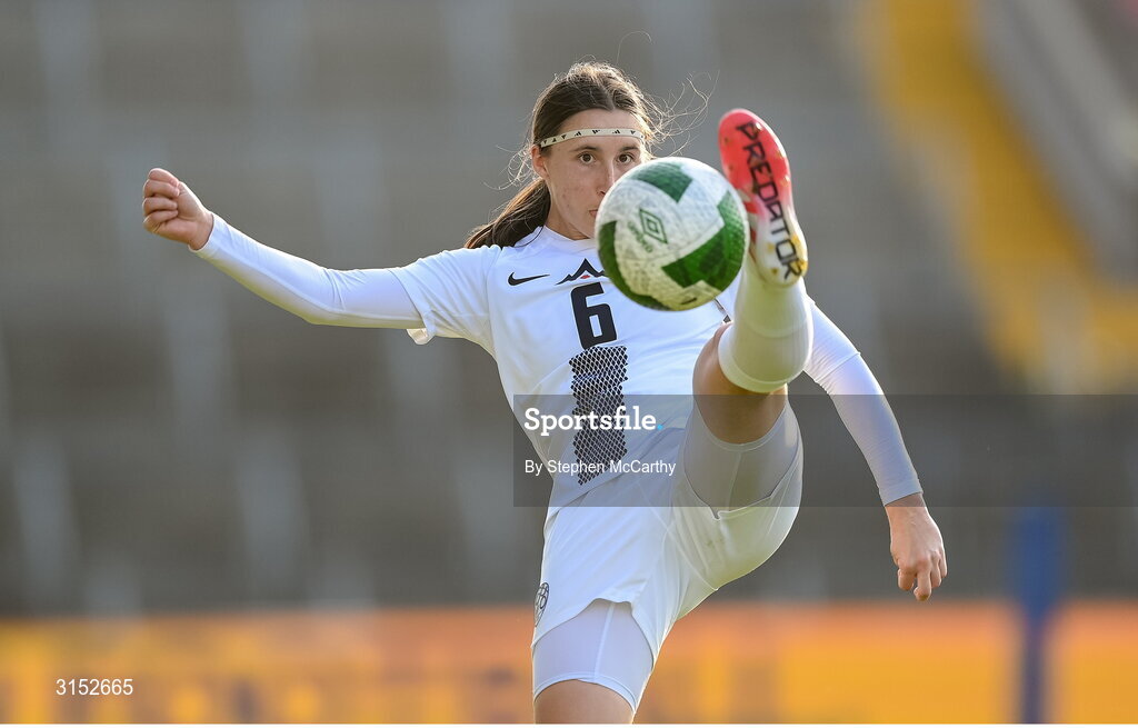 3 June 2025; Kaja Korošec of Slovenia during the UEFA Women's Nations League, League B match between Republic of Ireland and Slovenia at Páirc Uí Chaoimh in Cork. Photo by Stephen McCarthy/Sportsfile