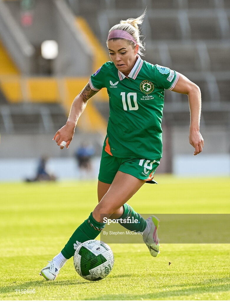 3 June 2025; Denise O’Sullivan of Republic of Ireland during the UEFA Women's Nations League, League B match between Republic of Ireland and Slovenia at Páirc Uí Chaoimh in Cork. Photo by Stephen McCarthy/Sportsfile