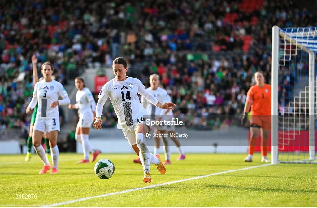 3 June 2025; Špela Kolbl of Slovenia during the UEFA Women's Nations League, League B match between Republic of Ireland and Slovenia at Páirc Uí Chaoimh in Cork. Photo by Stephen McCarthy/Sportsfile