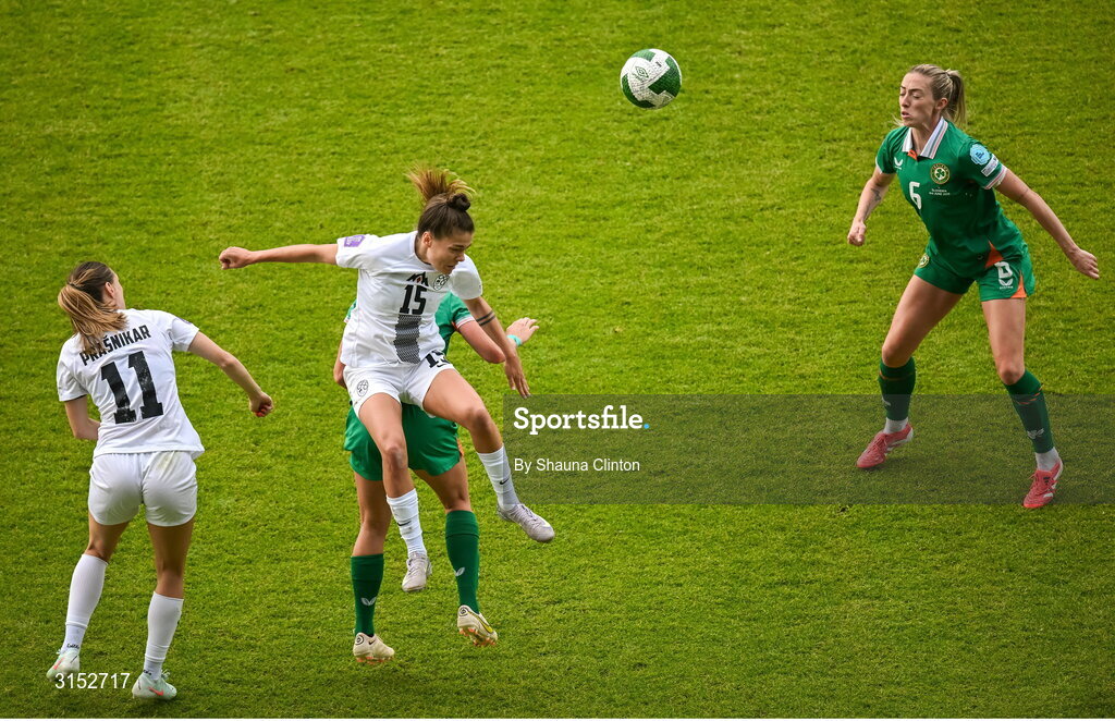 3 June 2025; Sara Makovec of Slovenia during the UEFA Women's Nations League, League B match between Republic of Ireland and Slovenia at Páirc Uí Chaoimh in Cork. Photo by Shauna Clinton/Sportsfile