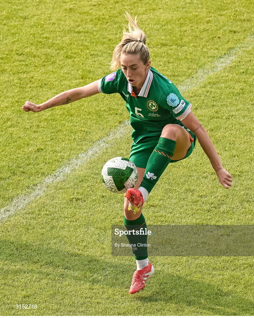 3 June 2025; Denise O'Sullivan of Republic of Ireland during the UEFA Women's Nations League, League B match between Republic of Ireland and Slovenia at Páirc Uí Chaoimh in Cork. Photo by Shauna Clinton/Sportsfile
