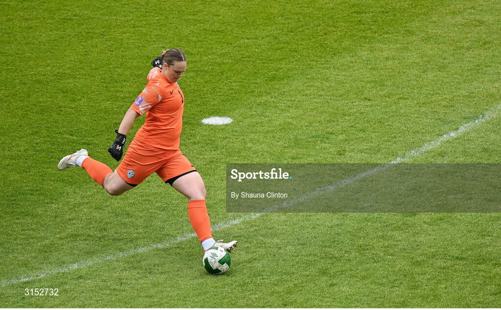 3 June 2025; Slovenia goalkeeper Zala Meršnik during the UEFA Women's Nations League, League B match between Republic of Ireland and Slovenia at Páirc Uí Chaoimh in Cork. Photo by Shauna Clinton/Sportsfile