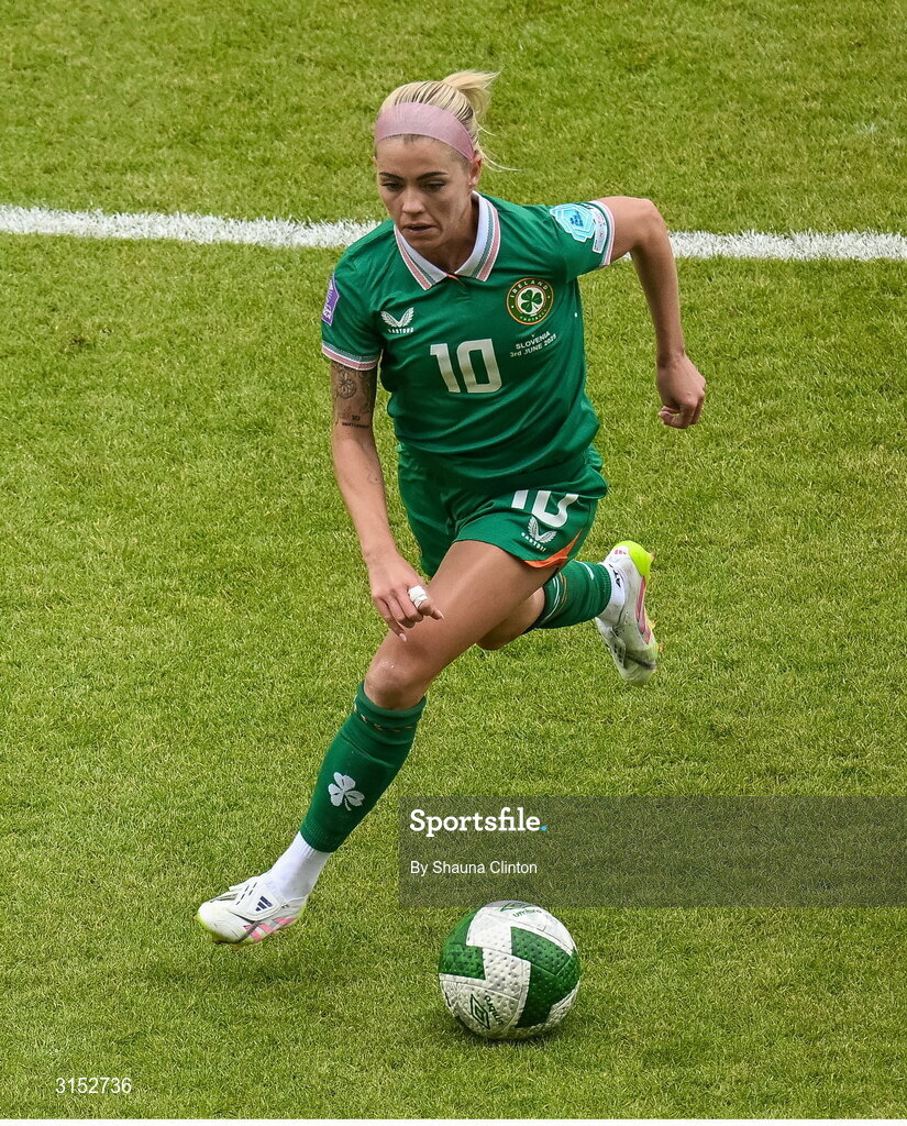 3 June 2025; Denise O'Sullivan of Republic of Ireland during the UEFA Women's Nations League, League B match between Republic of Ireland and Slovenia at Páirc Uí Chaoimh in Cork. Photo by Shauna Clinton/Sportsfile