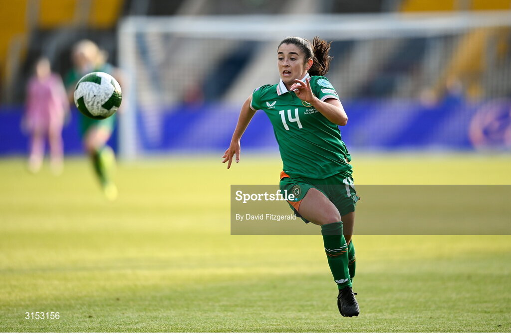 3 June 2025; Marissa Sheva of Republic of Ireland during the UEFA Women's Nations League, League B match between Republic of Ireland and Slovenia at Páirc Uí Chaoimh in Cork. Photo by David Fitzgerald/Sportsfile