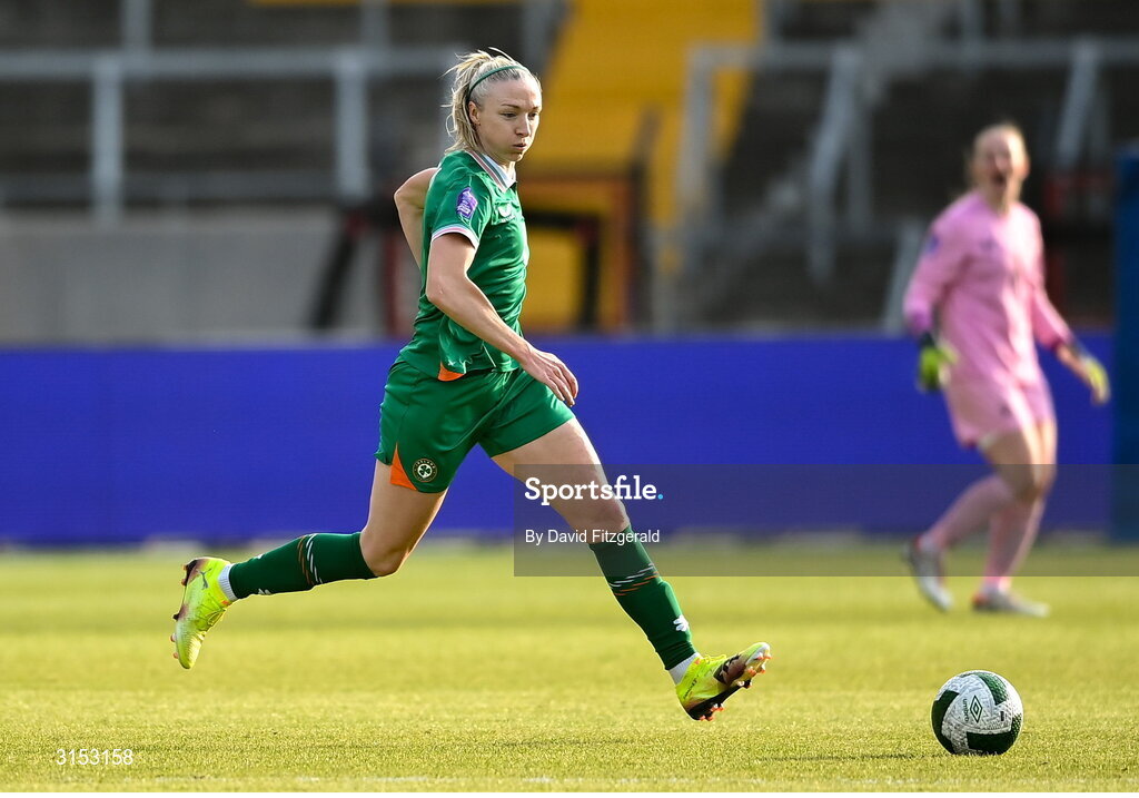 3 June 2025; Louise Quinn of Republic of Ireland during the UEFA Women's Nations League, League B match between Republic of Ireland and Slovenia at Páirc Uí Chaoimh in Cork. Photo by David Fitzgerald/Sportsfile