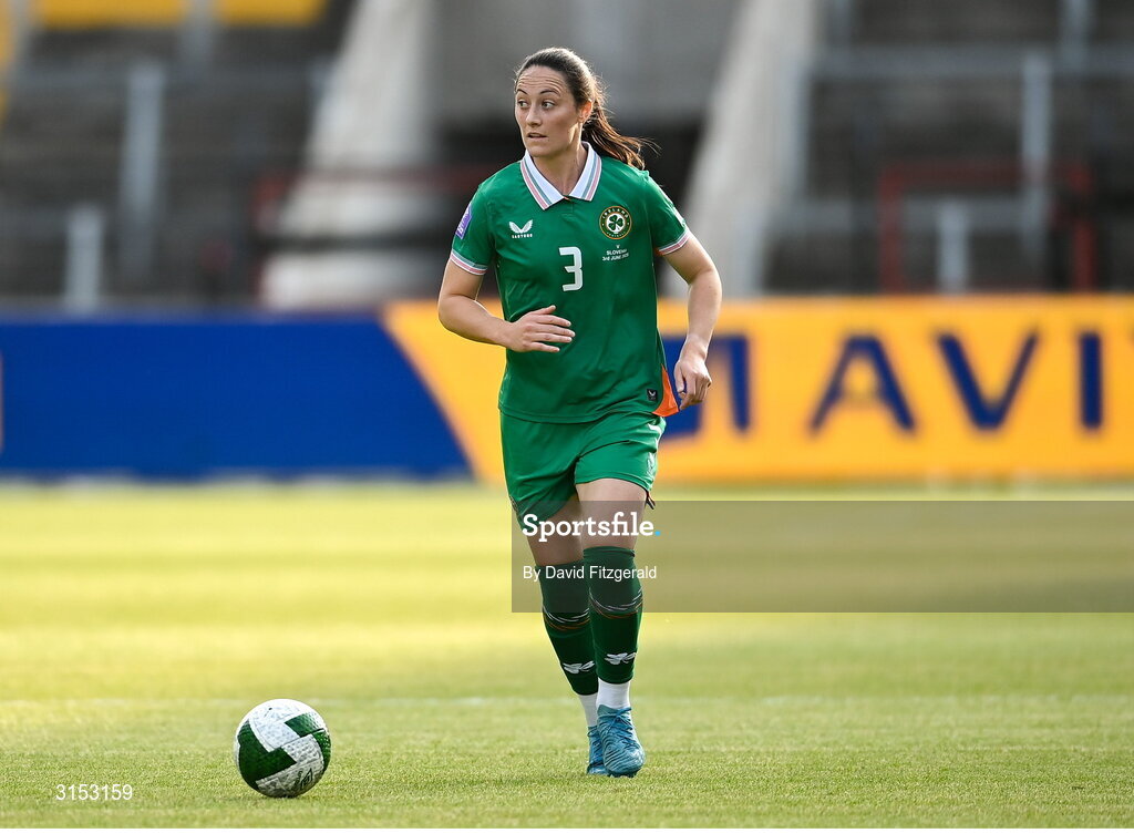 3 June 2025; Megan Campbell of Republic of Ireland during the UEFA Women's Nations League, League B match between Republic of Ireland and Slovenia at Páirc Uí Chaoimh in Cork. Photo by David Fitzgerald/Sportsfile