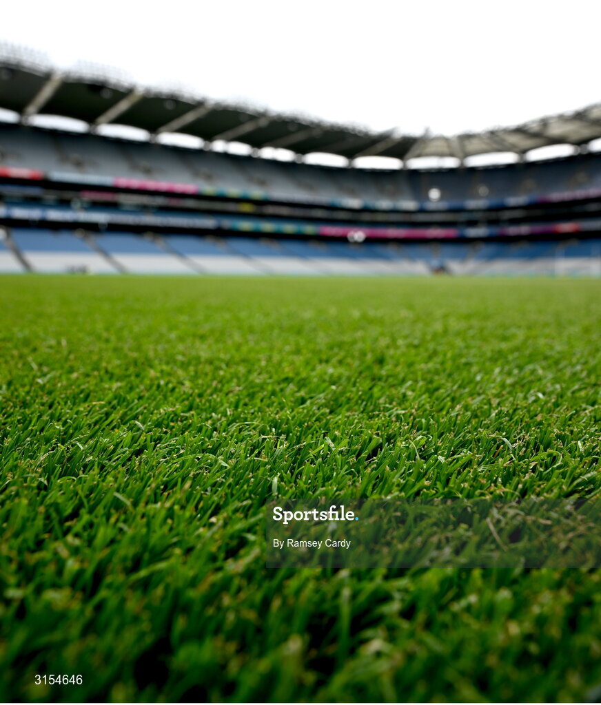 8 June 2025; A general view of the pitch before the Leinster GAA Senior Hurling Championship final match between Kilkenny and Galway at Croke Park in Dublin. Photo by Ramsey Cardy/Sportsfile