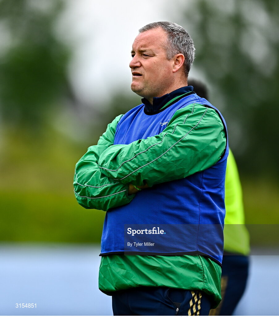8 June 2025; Kerry manager Joby Costello during the LGFA All-Ireland U14 Gold Final match between Dublin and Kerry at Nenagh Éire Óg GAA Club in Nenagh, Tipperary. Photo by Tyler Miller/Sportsfile