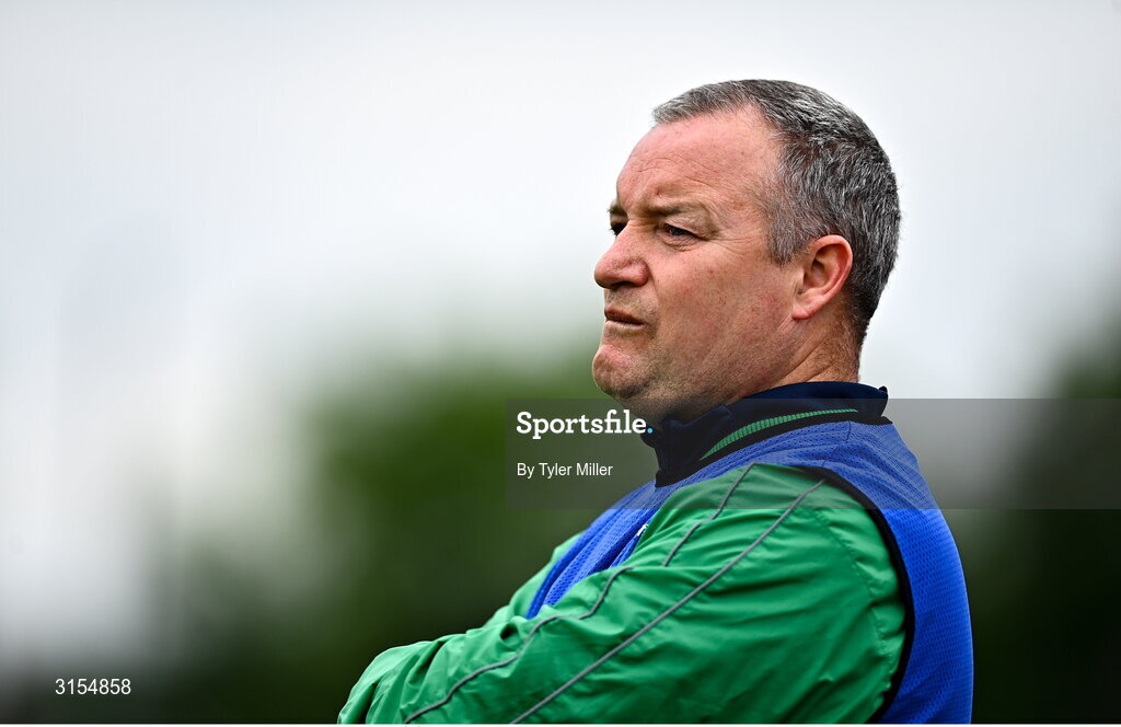 8 June 2025; Kerry manager Joby Costello during the LGFA All-Ireland U14 Gold Final match between Dublin and Kerry at Nenagh Éire Óg GAA Club in Nenagh, Tipperary. Photo by Tyler Miller/Sportsfile