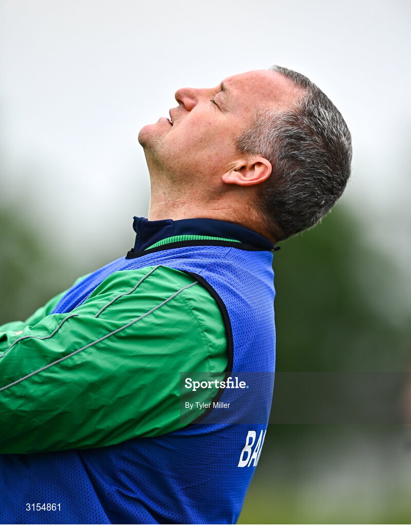 8 June 2025; Kerry manager Joby Costello during the LGFA All-Ireland U14 Gold Final match between Dublin and Kerry at Nenagh Éire Óg GAA Club in Nenagh, Tipperary. Photo by Tyler Miller/Sportsfile