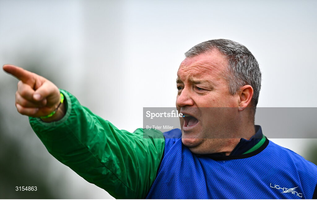 8 June 2025; Kerry manager Joby Costello during the LGFA All-Ireland U14 Gold Final match between Dublin and Kerry at Nenagh Éire Óg GAA Club in Nenagh, Tipperary. Photo by Tyler Miller/Sportsfile