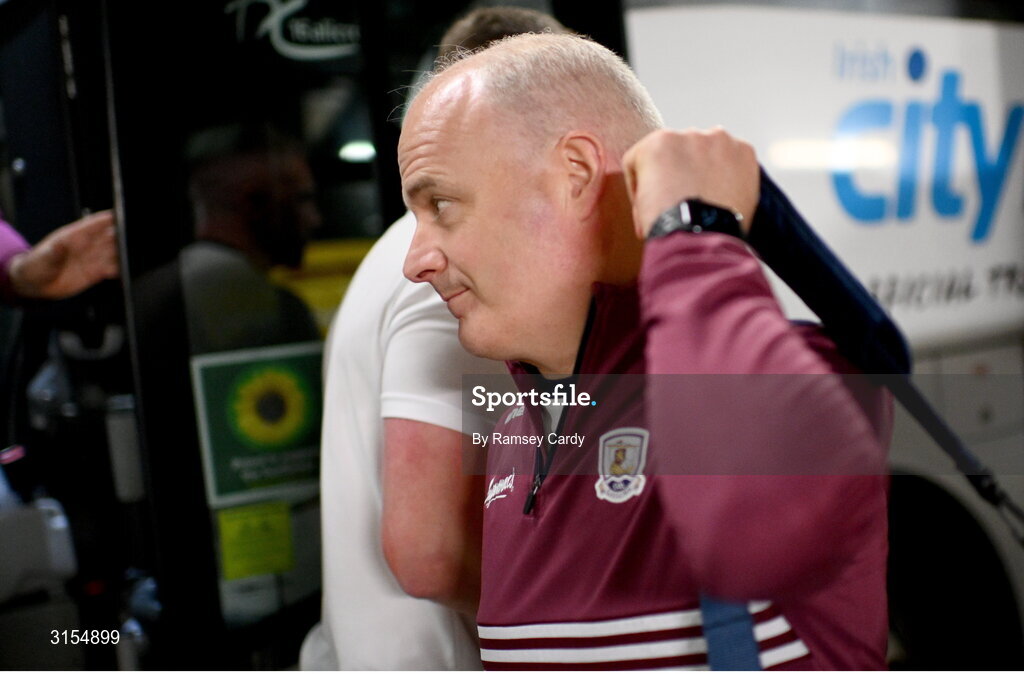 8 June 2025; Galway manager Micheál Donoghue before the Leinster GAA Senior Hurling Championship final match between Kilkenny and Galway at Croke Park in Dublin. Photo by Ramsey Cardy/Sportsfile