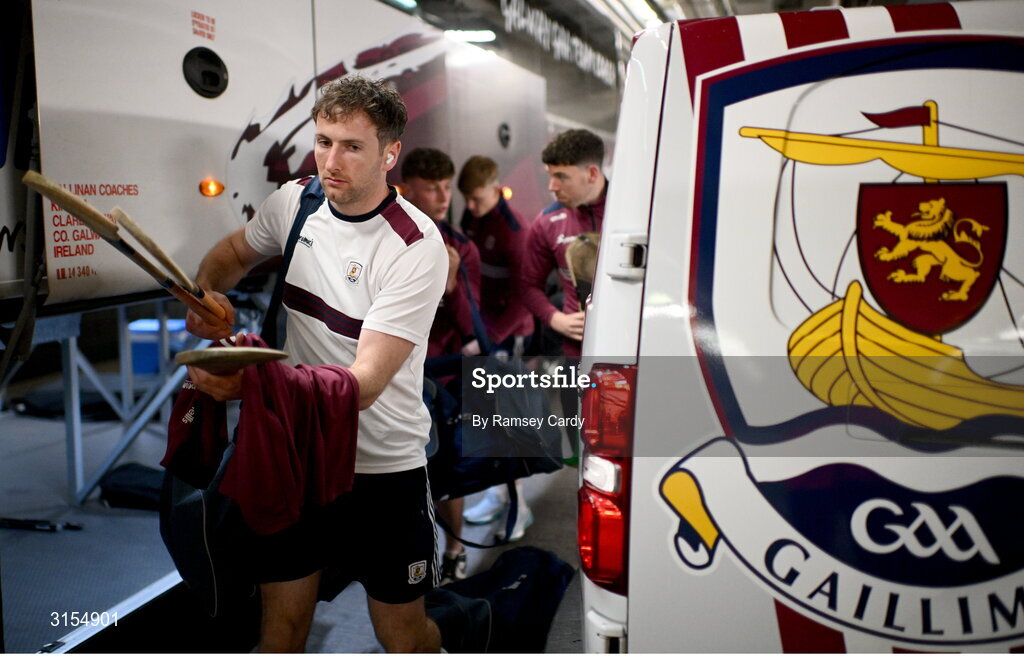 8 June 2025; Padraic Mannion of Galway before the Leinster GAA Senior Hurling Championship final match between Kilkenny and Galway at Croke Park in Dublin. Photo by Ramsey Cardy/Sportsfile