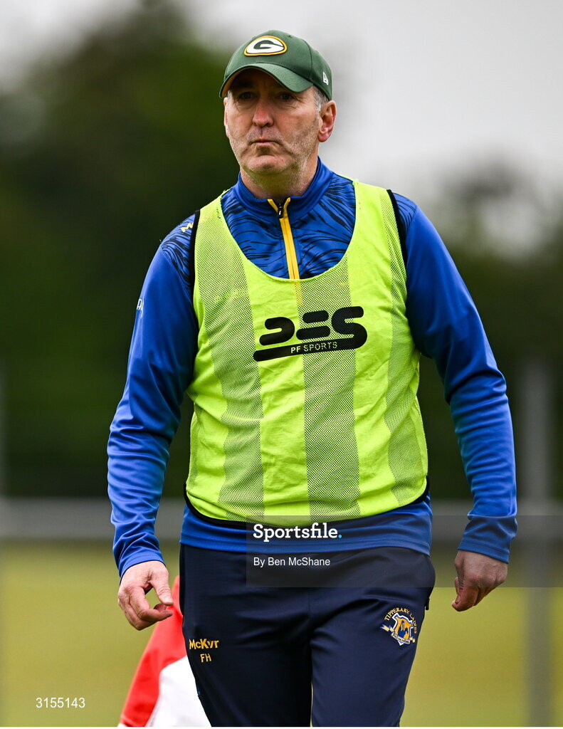 8 June 2025; Tipperary manager Francis Hennessy during the LGFA All-Ireland U14 Silver Final match between Tipperary and Cavan at Coralstown/Kinnegad GAA in Westmeath. Photo by Ben McShane/Sportsfile