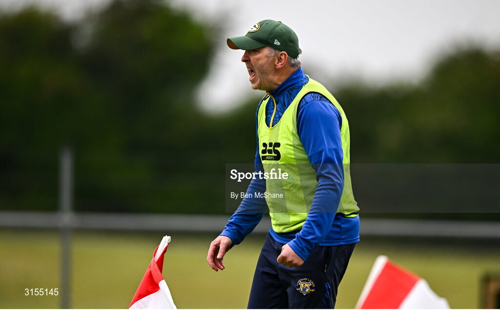 8 June 2025; Tipperary manager Francis Hennessy during the LGFA All-Ireland U14 Silver Final match between Tipperary and Cavan at Coralstown/Kinnegad GAA in Westmeath. Photo by Ben McShane/Sportsfile