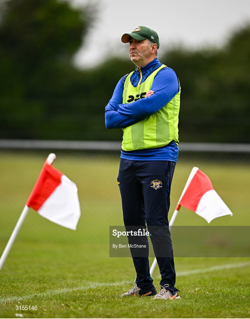 8 June 2025; Tipperary manager Francis Hennessy during the LGFA All-Ireland U14 Silver Final match between Tipperary and Cavan at Coralstown/Kinnegad GAA in Westmeath. Photo by Ben McShane/Sportsfile