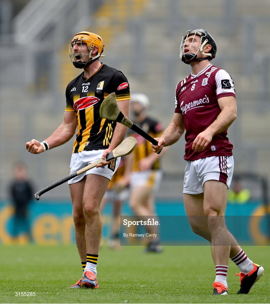 8 June 2025; Billy Ryan of Kilkenny celebrates a point during the Leinster GAA Senior Hurling Championship final match between Kilkenny and Galway at Croke Park in Dublin. Photo by Ramsey Cardy/Sportsfile