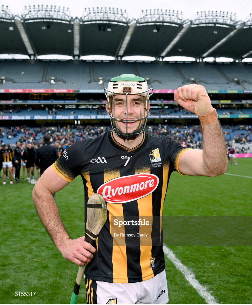 8 June 2025; Paddy Deegan of Kilkenny celebrates after the Leinster GAA Senior Hurling Championship final match between Kilkenny and Galway at Croke Park in Dublin. Photo by Ramsey Cardy/Sportsfile