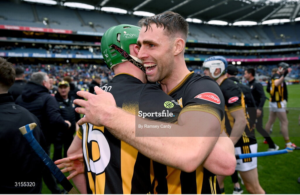 8 June 2025; Tommy Walsh of Kilkenny celebrates after the Leinster GAA Senior Hurling Championship final match between Kilkenny and Galway at Croke Park in Dublin. Photo by Ramsey Cardy/Sportsfile