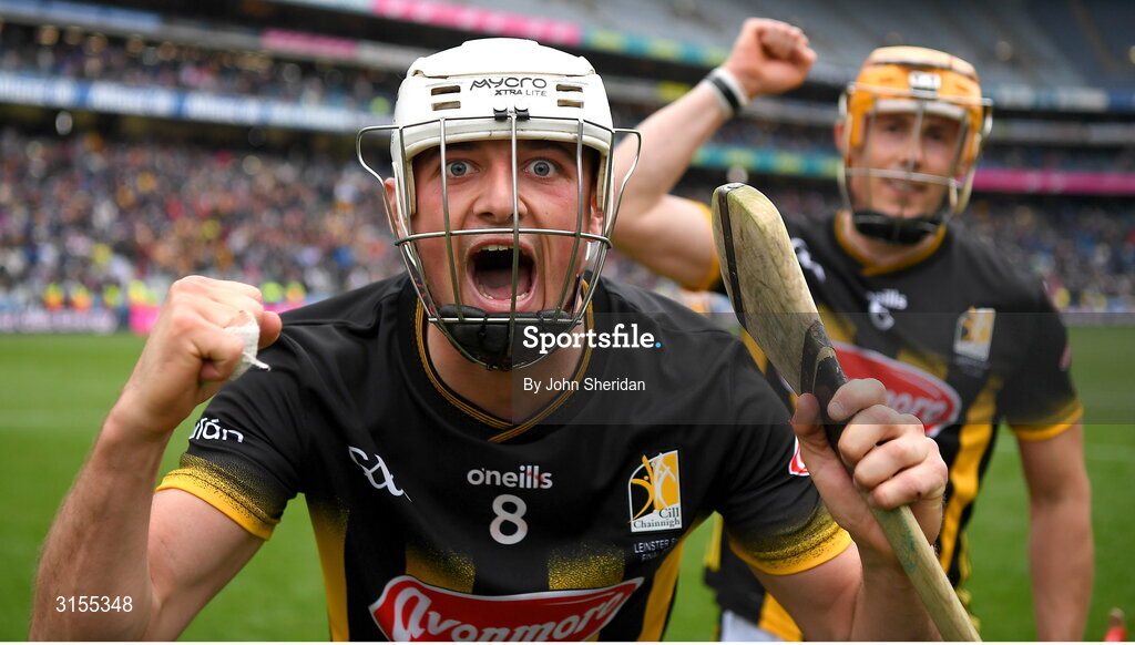 8 June 2025; Cian Kenny of Kilkenny celebrates after winning the Leinster GAA Senior Hurling Championship final match between Kilkenny and Galway at Croke Park in Dublin. Photo by John Sheridan/Sportsfile