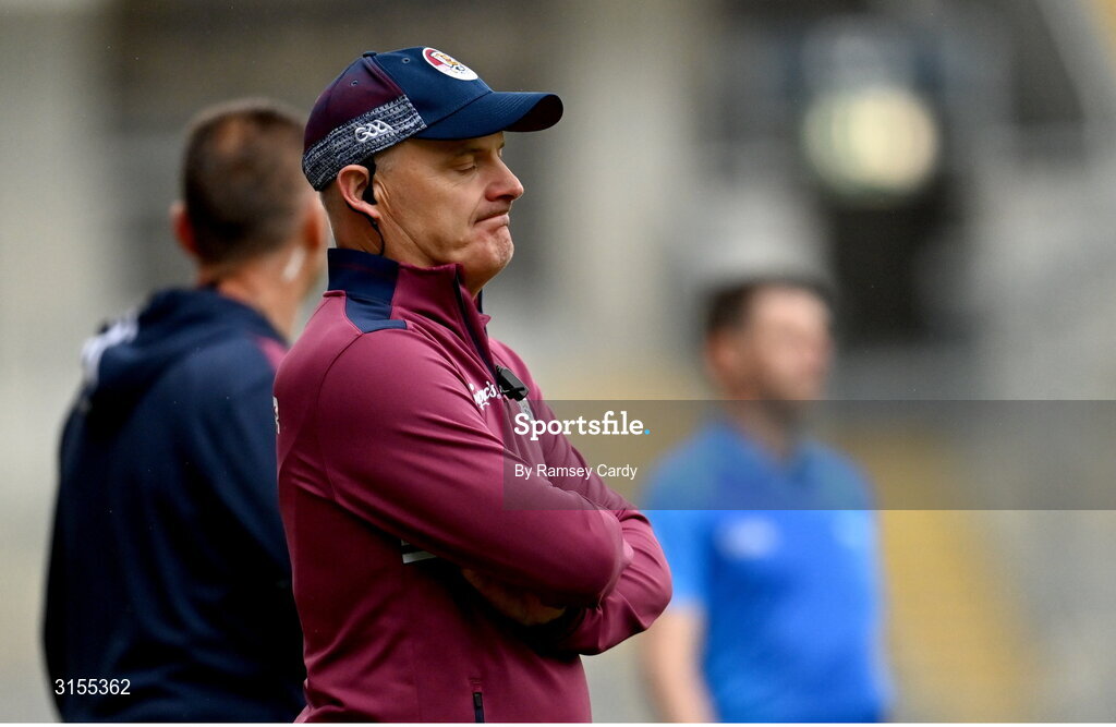8 June 2025; Galway manager Micheál Donoghue during the Leinster GAA Senior Hurling Championship final match between Kilkenny and Galway at Croke Park in Dublin. Photo by Ramsey Cardy/Sportsfile