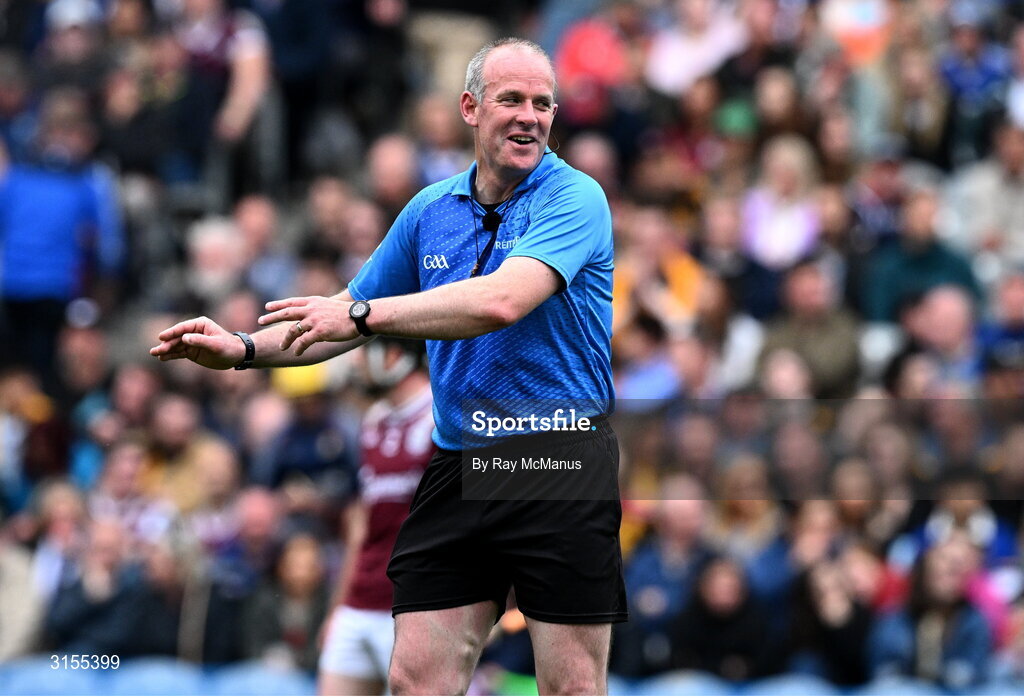 8 June 2025; Referee Johnny Murphy during the Leinster GAA Senior Hurling Championship final match between Kilkenny and Galway at Croke Park in Dublin. Photo by Ray McManus/Sportsfile