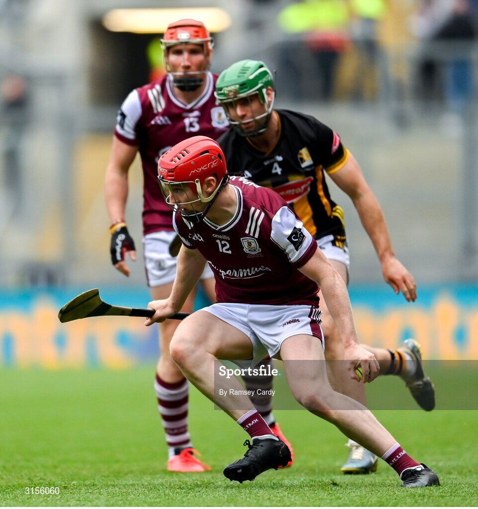 8 June 2025; Tom Monaghan of Galway during the Leinster GAA Senior Hurling Championship final match between Kilkenny and Galway at Croke Park in Dublin. Photo by Ramsey Cardy/Sportsfile
