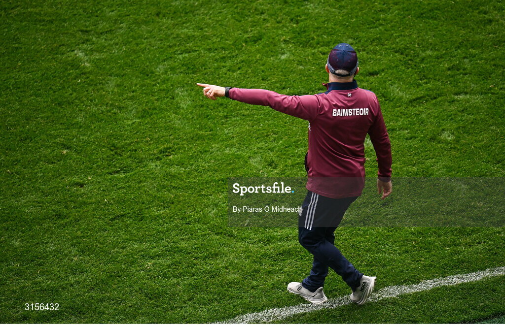 8 June 2025; Galway manager Micheál Donoghue during the Leinster GAA Senior Hurling Championship final match between Kilkenny and Galway at Croke Park in Dublin. Photo by Piaras Ó Mídheach/Sportsfile