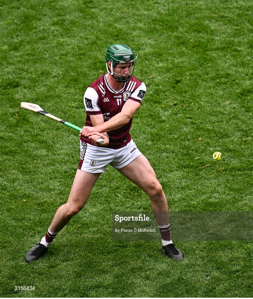 8 June 2025; Cathal Mannion of Galway during the Leinster GAA Senior Hurling Championship final match between Kilkenny and Galway at Croke Park in Dublin. Photo by Piaras Ó Mídheach/Sportsfile