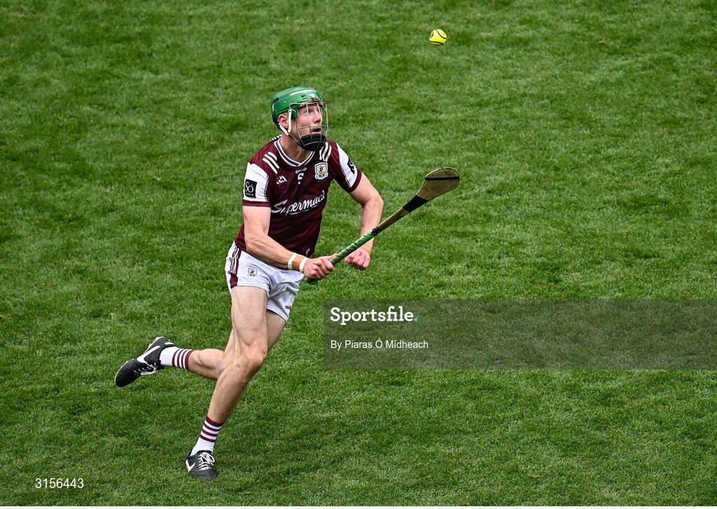 8 June 2025; Cianan Fahy of Galway during the Leinster GAA Senior Hurling Championship final match between Kilkenny and Galway at Croke Park in Dublin. Photo by Piaras Ó Mídheach/Sportsfile
