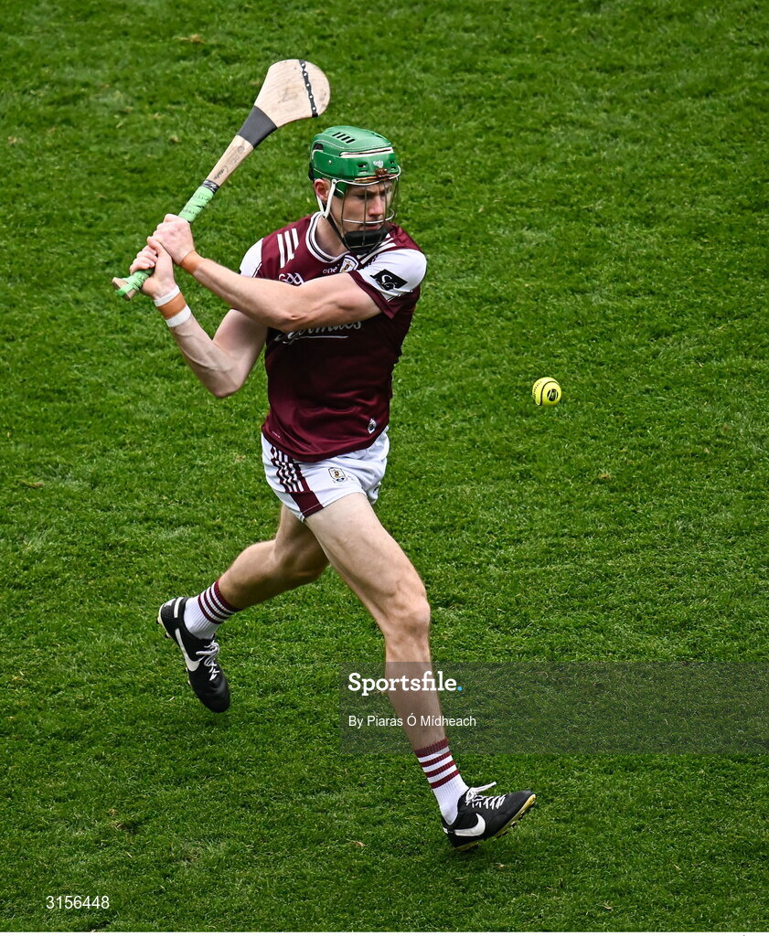 8 June 2025; Cianan Fahy of Galway during the Leinster GAA Senior Hurling Championship final match between Kilkenny and Galway at Croke Park in Dublin. Photo by Piaras Ó Mídheach/Sportsfile