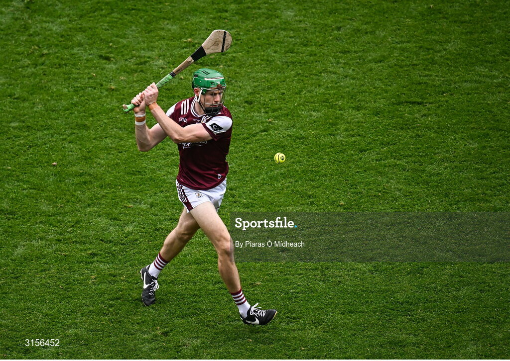8 June 2025; Cianan Fahy of Galway during the Leinster GAA Senior Hurling Championship final match between Kilkenny and Galway at Croke Park in Dublin. Photo by Piaras Ó Mídheach/Sportsfile