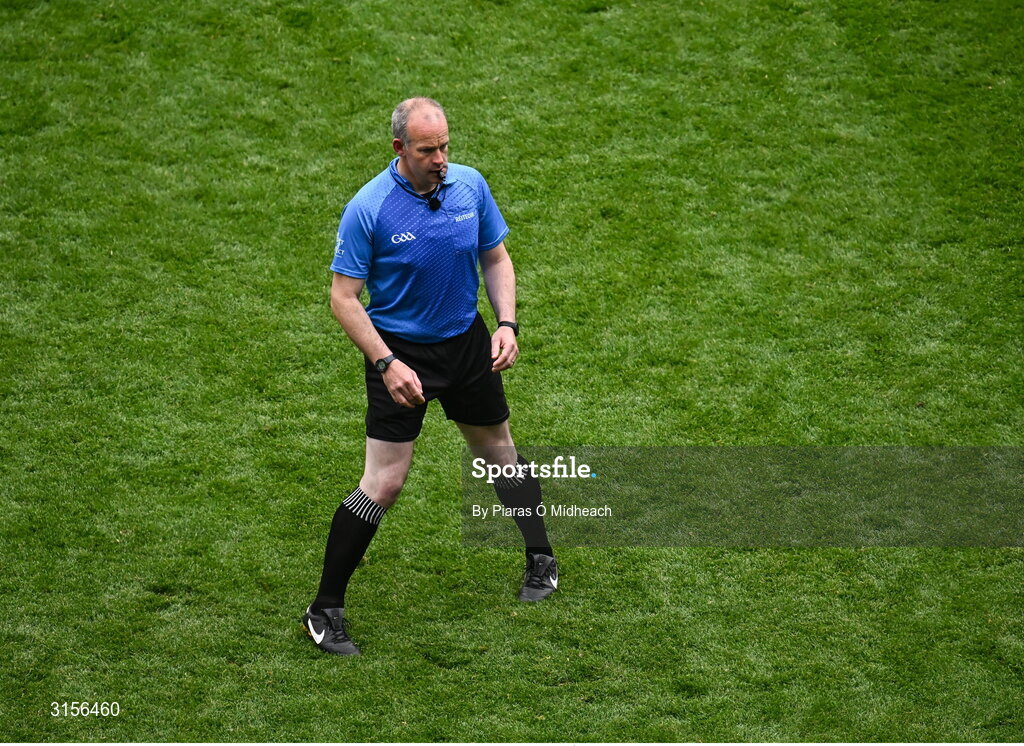 8 June 2025; Referee Johnny Murphy during the Leinster GAA Senior Hurling Championship final match between Kilkenny and Galway at Croke Park in Dublin. Photo by Piaras Ó Mídheach/Sportsfile