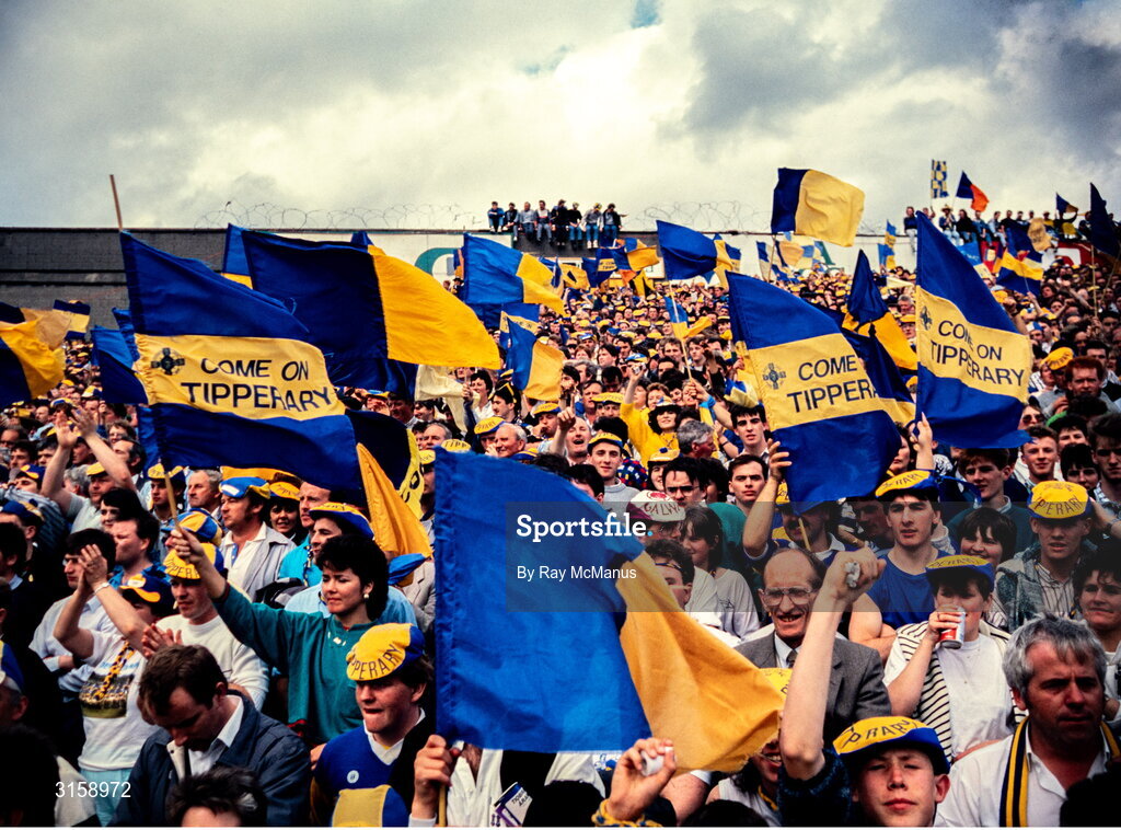 4 September 1988; Tipperary supporters during the All-Ireland Senior Hurling Championship Final match between Galway and Tipperary at Croke Park in Dublin. Photo by Ray McManus/Sportsfile