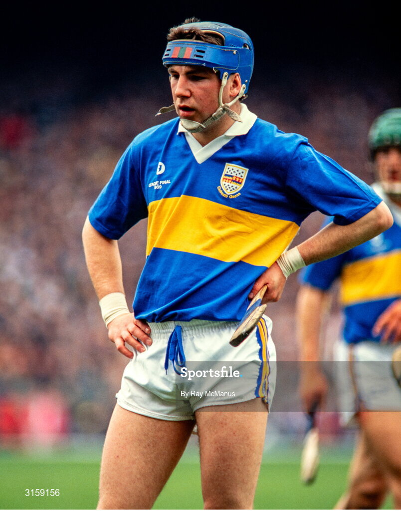 30 April 1989; John Leahy of Tipperary during the Royal Liver National Hurling League Final between Galway and Tipperary at Croke Park in Dublin. Photo by Ray McManus/Sportsfile