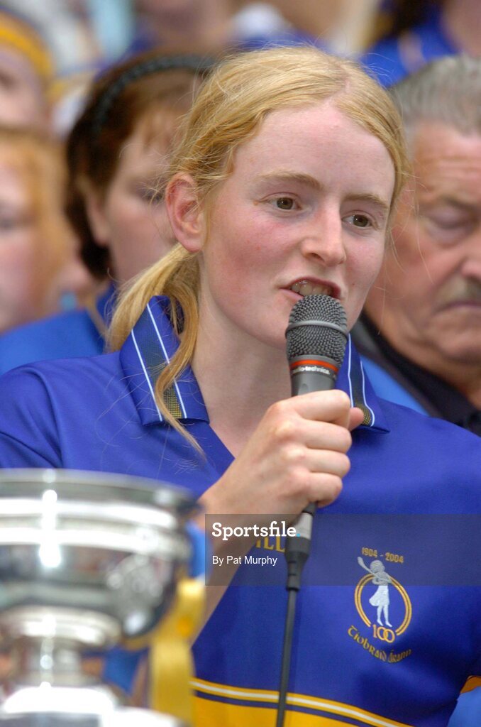 19 September 2004; Joanne Ryan, Tipperary. Foras na Gaeilge Senior Camogie Championship All-Ireland Final, Tipperary v Cork, Croke Park, Dublin. Picture credit; Pat Murphy / SPORTSFILE