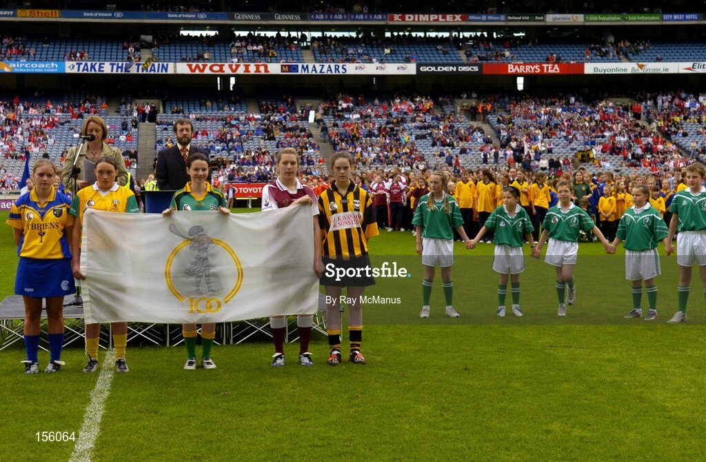 19 September 2004; A general view of proceedings before the game. Foras na Gaeilge Senior Camogie Championship All-Ireland Final, Tipperary v Cork, Croke Park, Dublin. Picture credit; Ray McManus / SPORTSFILE