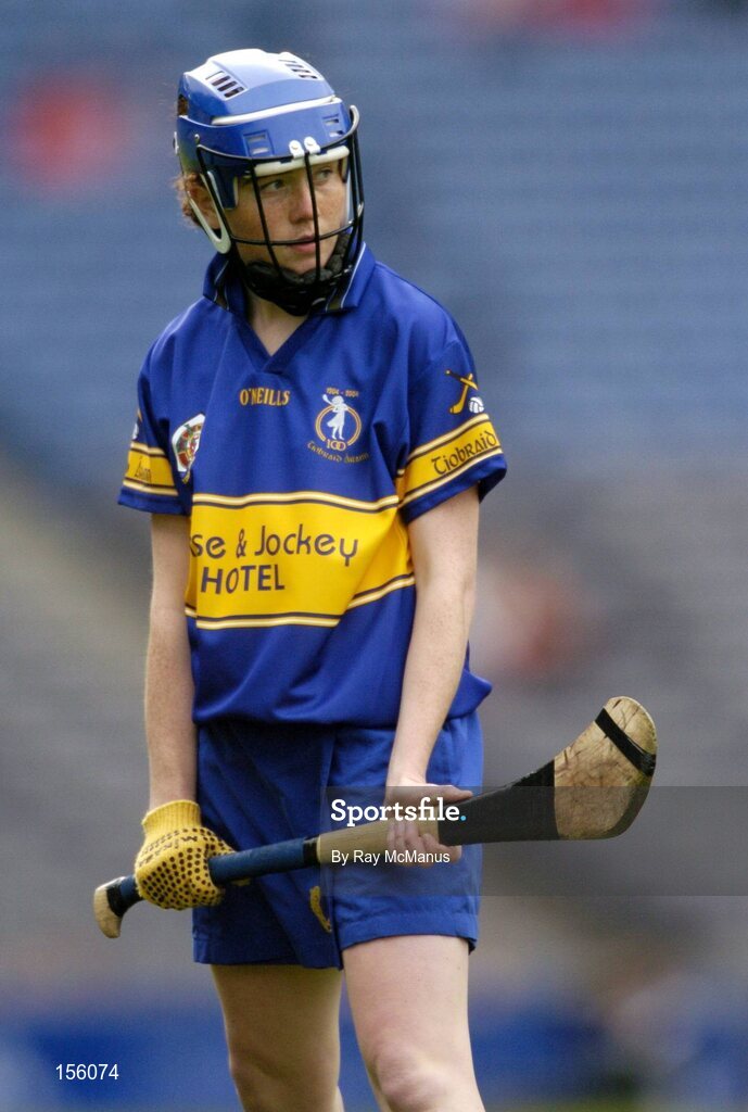 19 September 2004; Claire Grogan, Tipperary, prepares to take a free. Foras na Gaeilge Senior Camogie Championship All-Ireland Final, Tipperary v Cork, Croke Park, Dublin. Picture credit; Ray McManus / SPORTSFILE