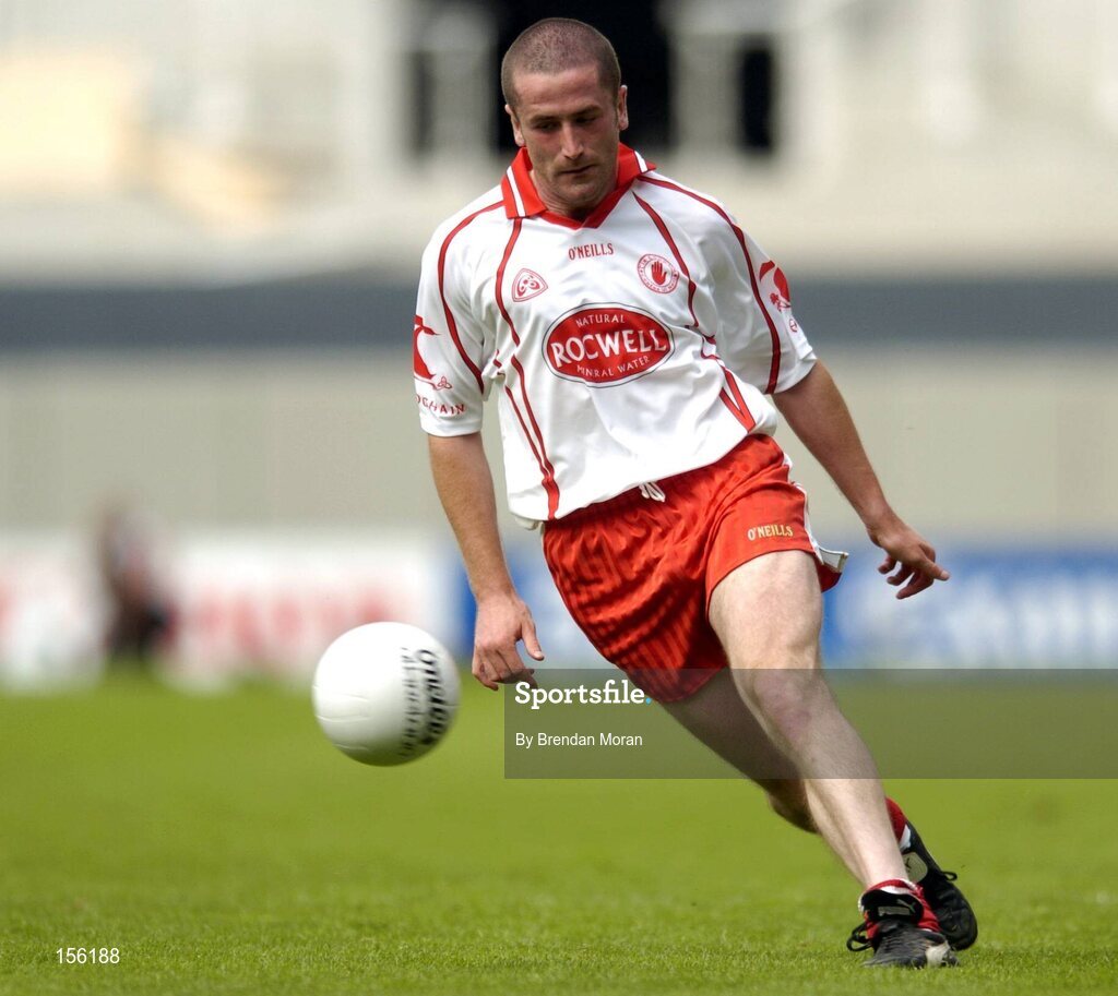 7 August 2004; Stephen O'Neill, Tyrone. Bank of Ireland All-Ireland Senior Football Championship Quarter Final, Mayo v Tyrone, Croke Park, Dublin. Picture credit; Brendan Moran / SPORTSFILE