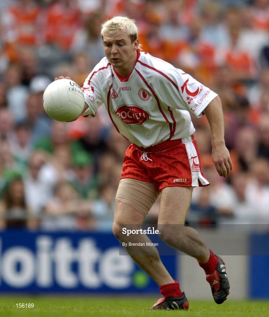 7 August 2004; Eoin Mulligan, Tyrone. Bank of Ireland All-Ireland Senior Football Championship Quarter Final, Mayo v Tyrone, Croke Park, Dublin. Picture credit; Brendan Moran / SPORTSFILE