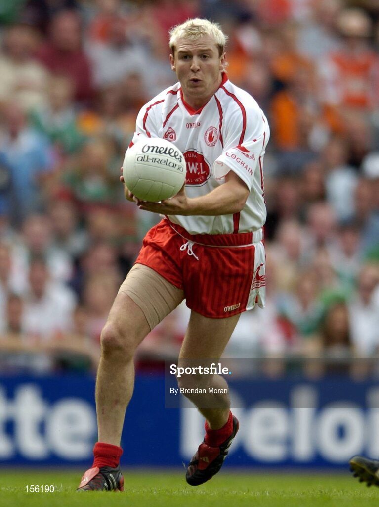 7 August 2004; Eoin Mulligan, Tyrone. Bank of Ireland All-Ireland Senior Football Championship Quarter Final, Mayo v Tyrone, Croke Park, Dublin. Picture credit; Brendan Moran / SPORTSFILE