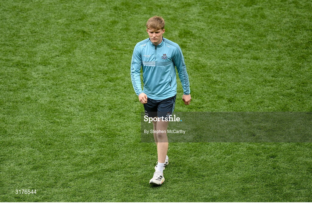 5 July 2025; Conal O'Riain of Dublin before the GAA Hurling All-Ireland Senior Championship semi-final match between Cork and Dublin at Croke Park in Dublin. Photo by Stephen McCarthy/Sportsfile