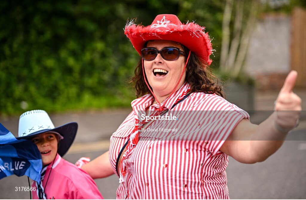 5 July 2025; Supporters arrive before the GAA Hurling All-Ireland Senior Championship semi-final match between Cork and Dublin at Croke Park in Dublin. Photo by David Fitzgerald/Sportsfile
