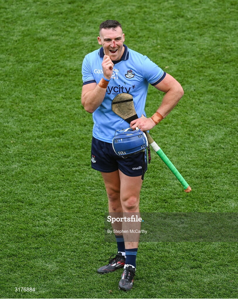 5 July 2025; A dejected John Hetherton of Dublin after the GAA Hurling All-Ireland Senior Championship semi-final match between Cork and Dublin at Croke Park in Dublin. Photo by Stephen McCarthy/Sportsfile