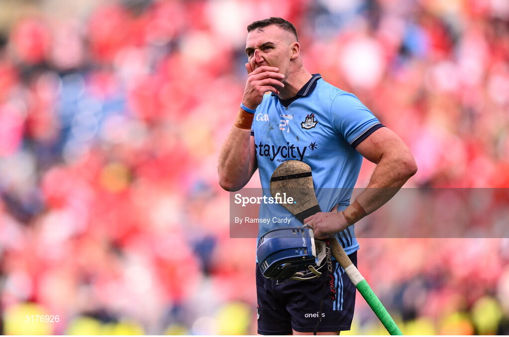5 July 2025; John Hetherton of Dublin after his side's defeat in the GAA Hurling All-Ireland Senior Championship semi-final match between Cork and Dublin at Croke Park in Dublin. Photo by Ramsey Cardy/Sportsfile